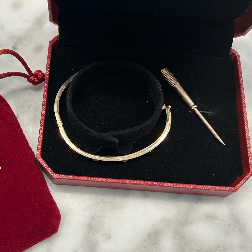 Solid gold love bracelet